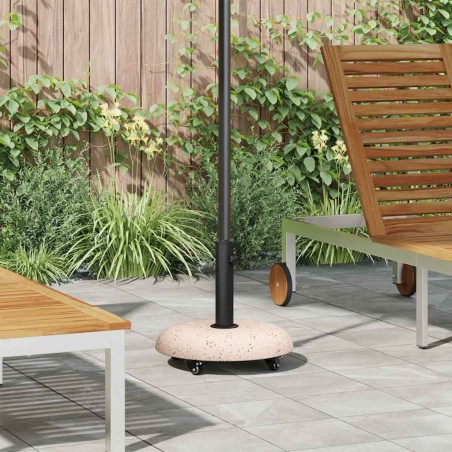 Pied de parasol 21kg Jaune Béton Rond 528800528800