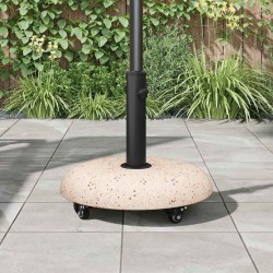 Pied de parasol 21kg Jaune Béton Rond 528800528800