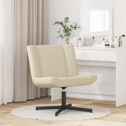 Chaise pivotante Crème 63 x 75 x 76 cm tissu 528804528804