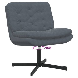 Fauteuil relaxant pivotant Gris foncé 63 x 75 x 76 cm Velours 528809528809