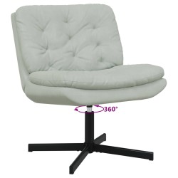 Fauteuil relaxant pivotant Gris clair 63 x 75 x 76 cm Velours 528811528811
