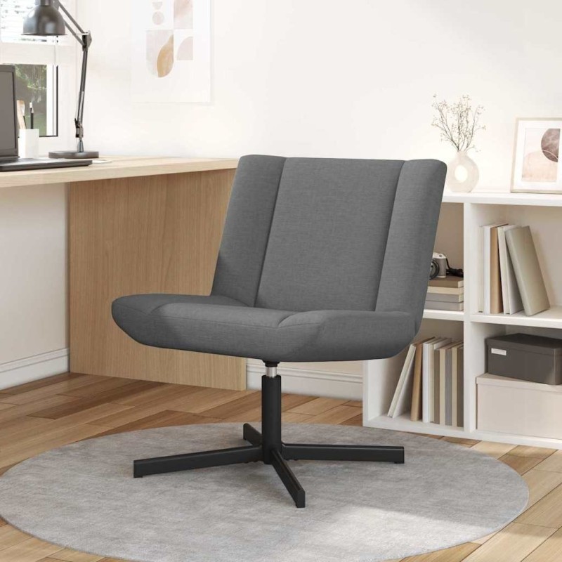 Chaise pivotante Gris foncé 63 x 75 x 76 cm tissu 528815528815