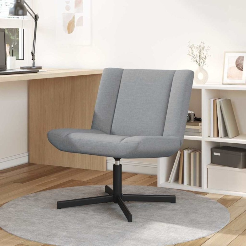 Chaise pivotante Gris clair 63 x 75 x 76 cm tissu 528817528817