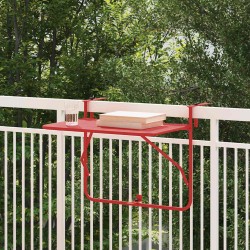 Table Suspendue de Balcon Rouge 60 x 39 x 65 cm Acier 528820528820