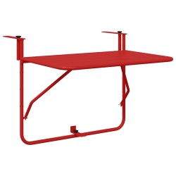 Table Suspendue de Balcon Rouge 60 x 39 x 65 cm Acier 528820528820