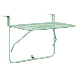 Table Suspendue de Balcon Vert menthe 60 x 39 x 65 cm Acier 528821528821