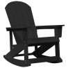 Chaise Adirondack à bascule Noir 92 x 73,5 x 92 cm HDPE 528824528824