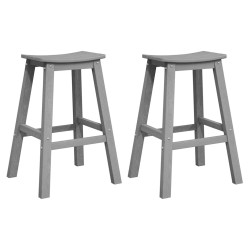 Tabouret de bar 2 pcs Gris clair 52 x 43 x 73,5 cm HDPE 528825528825