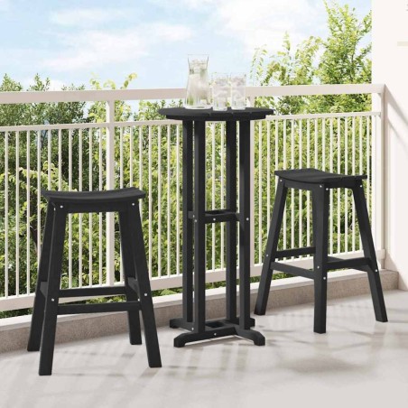 Tabouret de bar 2 pcs Noir 52 x 43 x 73,5 cm HDPE 528827528827