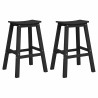 Tabouret de bar 2 pcs Noir 52 x 43 x 73,5 cm HDPE 528827528827
