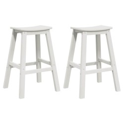 Tabouret de bar 2 pcs Blanc 52 x 43 x 73,5 cm HDPE 528828528828