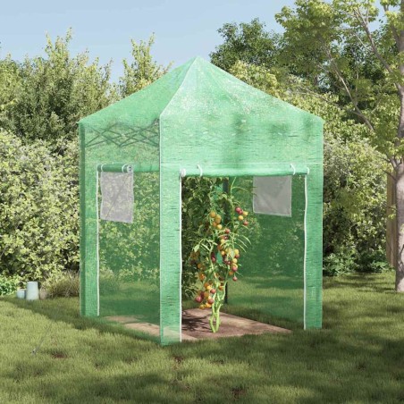Serre avec cadre pop-up avec toit Vert 200 x 200 x 300 cm Fer 528830528830