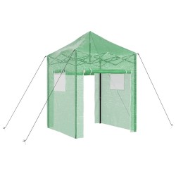 Serre avec cadre pop-up avec toit Vert 200 x 200 x 300 cm Fer 528830528830