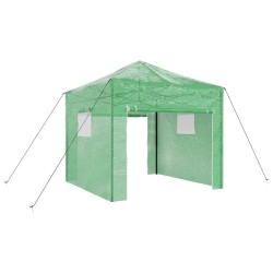 Serre avec cadre pop-up avec toit Vert 290 x 290 x 315 cm Fer 528831528831