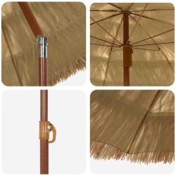 Parasol de jardin Naturel 160 x 160 x 196 cm 528839528839