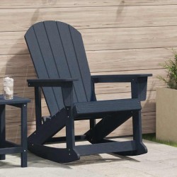 Chaise Adirondack à bascule Bleu marine 92 x 73,5 x 92 cm HDPE 528842528842