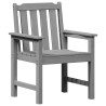 Chaise de jardin. 2 pcs Gris clair 65,5 x 59 x 88 cm HDPE 528843528843