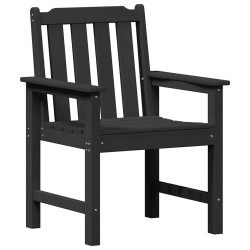 Chaise de jardin. 2 pcs Noir 65,5 x 59 x 88 cm HDPE 528845528845