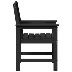 Chaise de jardin. 2 pcs Noir 65,5 x 59 x 88 cm HDPE 528845528845