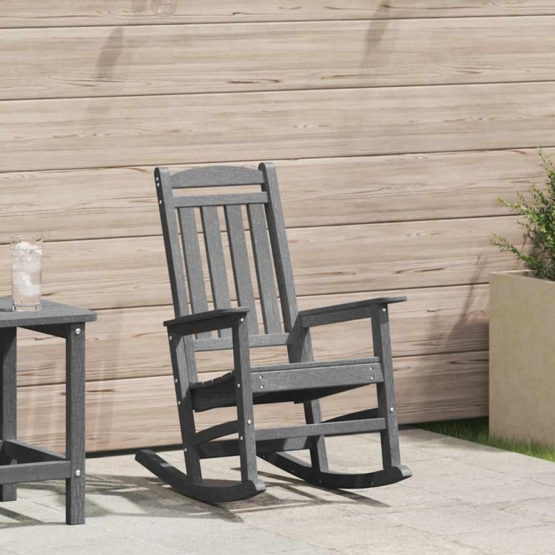 Chaise Berçante de Jardin Gris clair 92 x 70 x 108 cm HDPE 528847528847