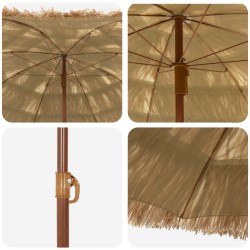 Parasol de plage Naturel 160 x 160 x 196 cm Polyester et Acier 528848528848