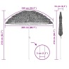 Parasol de plage Naturel 205 x 205 x 210 cm Polyester et Acier 528849528849