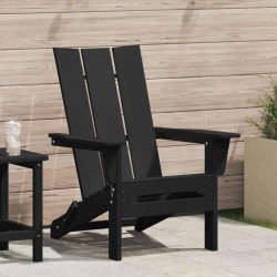 Chaise Adirondack pliante Noir 80,5 x 74,5 x 92 cm HDPE 528855528855