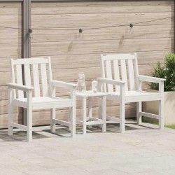 Chaise de jardin. 2 pcs Blanc 65,5 x 59 x 88 cm HDPE 528857528857
