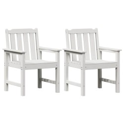 Chaise de jardin. 2 pcs Blanc 65,5 x 59 x 88 cm HDPE 528857528857