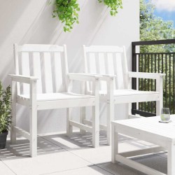Chaise de jardin. 2 pcs Blanc 65,5 x 59 x 88 cm HDPE 528857528857