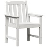 Chaise de jardin. 2 pcs Blanc 65,5 x 59 x 88 cm HDPE 528857528857