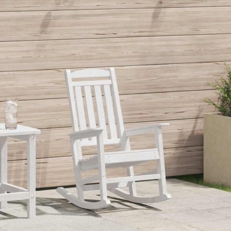 Chaise Berçante de Jardin Blanc 92 x 70 x 108 cm HDPE 528858528858