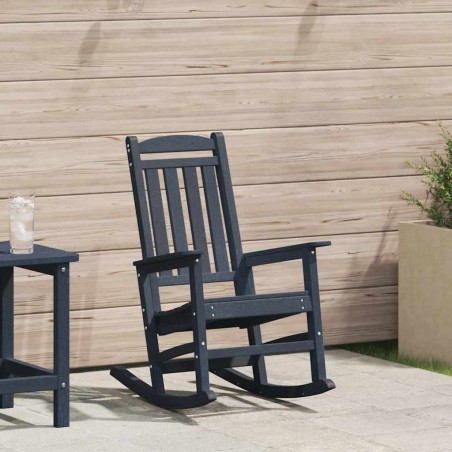 Chaise Berçante de Jardin Bleu marine 92 x 70 x 108 cm HDPE 528859528859