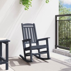 Chaise Berçante de Jardin Bleu marine 92 x 70 x 108 cm HDPE 528859528859