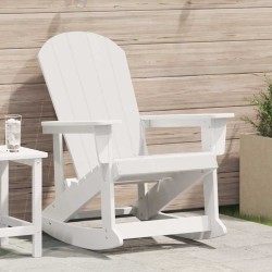 Chaise Adirondack à bascule Blanc 92 x 73,5 x 92 cm HDPE 528860528860