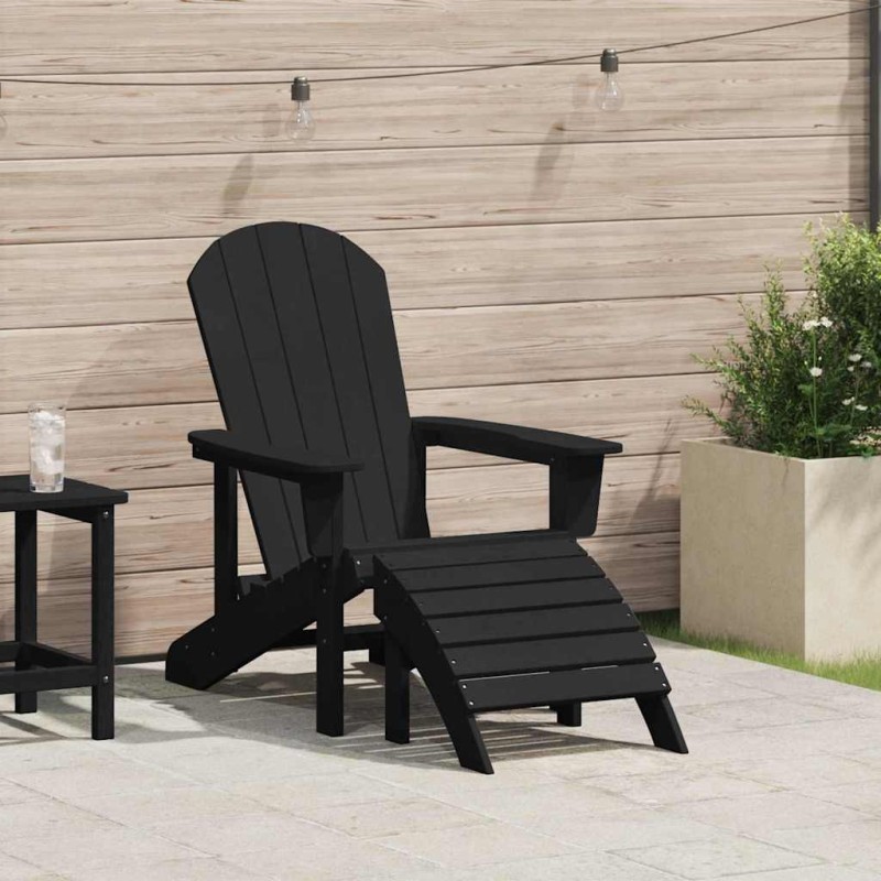 Chaise Adirondack Noir 82 x 74 x 92 cm HDPE 528869528869