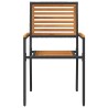 Chaises empilables de jardin 2 pcs Marron et Noir 528872528872