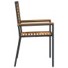 Chaises empilables de jardin 2 pcs Marron et Noir 528872528872
