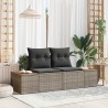 Canapé de jardin Gris 184 x 62 x 85cm polyrotin 528874528874