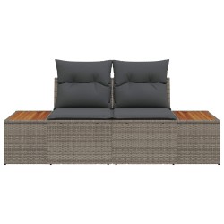 Canapé de jardin Gris 184 x 62 x 85cm polyrotin 528874528874