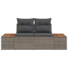 Canapé de jardin Gris 184 x 62 x 85cm polyrotin 528874528874