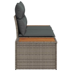 Canapé de jardin Gris 184 x 62 x 85cm polyrotin 528874528874