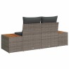 Canapé de jardin Gris 184 x 62 x 85cm polyrotin 528874528874