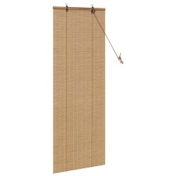Store enrouleur avec des rideaux Marron 60 x 160 cm Bambou 528878528878