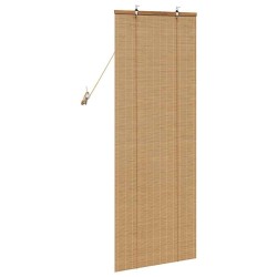 Store enrouleur avec des rideaux Marron 60 x 160 cm Bambou 528878528878