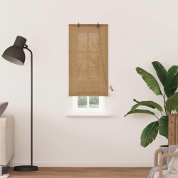 Store enrouleur avec des rideaux Marron 60 x 220 cm Bambou 528879528879