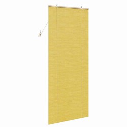 Store enrouleur avec des rideaux Jaune 80 x 220 cm Bambou 528881528881