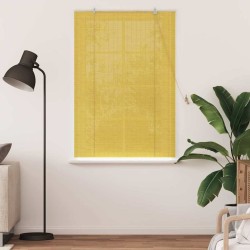Store enrouleur avec des rideaux Jaune 100 x 160 cm Bambou 528882528882