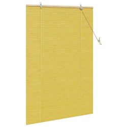 Store enrouleur avec des rideaux Jaune 100 x 160 cm Bambou 528882528882