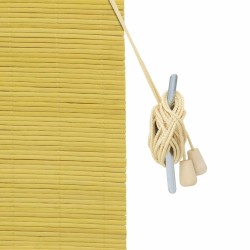 Store enrouleur avec des rideaux Jaune 100 x 160 cm Bambou 528882528882